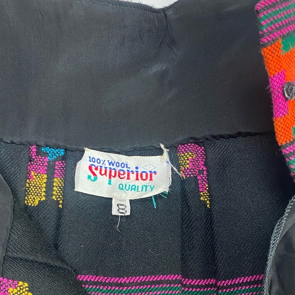 Vintage 1970s Anthony‎ Muto for Saz II Wool Skirt – Boho Folk Artisan Woven - Picture 15 of 15